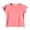 Pink, variant on Girls Cotton Raglan Shirts Ruffle Trim Crew Neck Short Sleeve Shirts Casual Cute Summer Tops for Girls 12 Months-9 Years