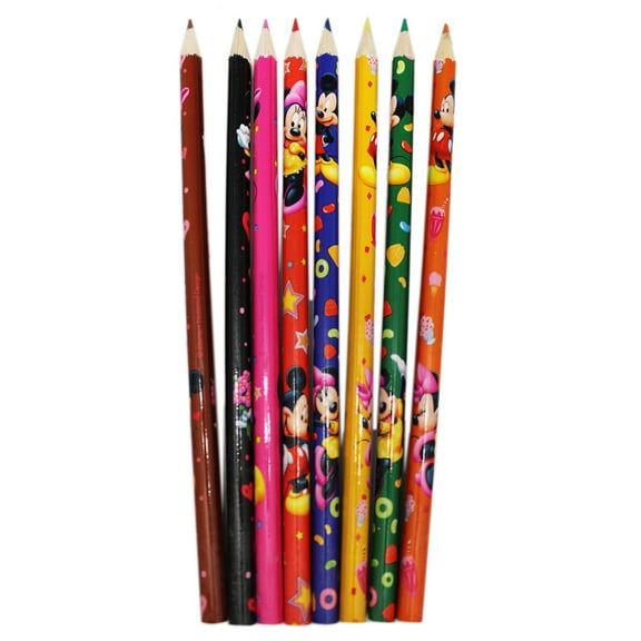 Disney's Mickey and Minnie Mouse Assorted Colored Pencil Set (8 Pencils)