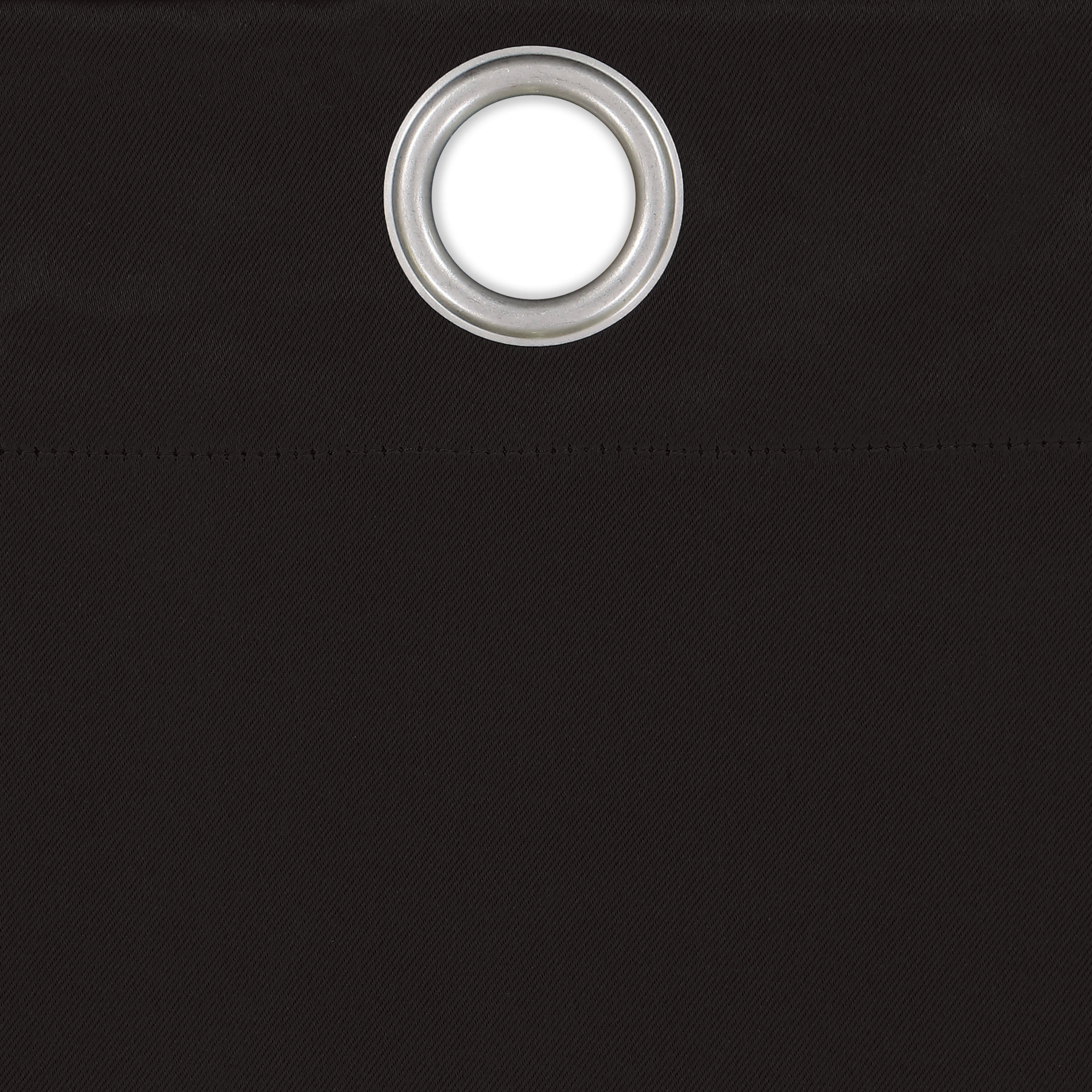 Eclipse Blackout Curtains, Darrell Thermaweave Grommet 37 in x 84 in Curtain Panel in Black, Sold as a Single Curtain Panel