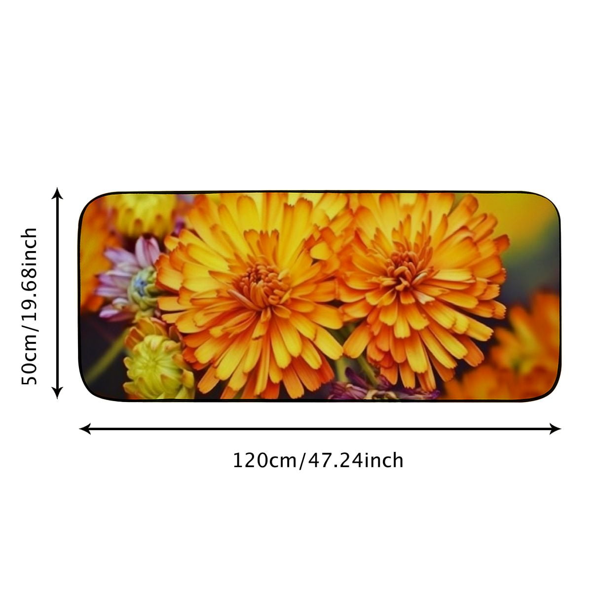 Heduofu Decorative Door Mat, Door Mat with Non-Slip Rubber Backing, Easy Cleaning, Traps Dirt, for Entry, Patio, Garage 19.68*47.24 in