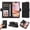 Black, variant on ELEHOLD For iPhone 16 Leather Wallet Phone Case, Embossed Diamond Folio Flip Cover, Card Holder Cash Slot, Stand Support, Wrist Strap Lanyard -Coffee