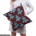 thumbnail image 4 of Ambesonne Brown Blue Fabric by the Yard Upholstery, Victorian Foliage, 3 Yards, Brown Blue, 4 of 4
