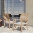 thumbnail image 2 of May in Color Patio Dining Chair Set of 4, Aluminum Outdoor Dining Chairs with Waterproof Cushions, Metal Outdoor Patio Furniture Seating for Porch, Balcony, Deck, Backyard, Light Wood Color, 2 of 8