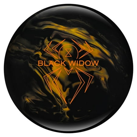 Hammer Black Widow Bowling Ball- Black/Gold (Best Bowling Ball For A Stroker)