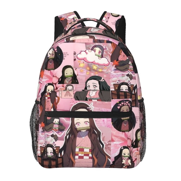Demon Ne-zuko Slay-er Casual Backpack Laptop Shoulder Backpacks Daypack Bookbag Travel