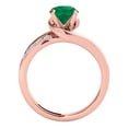 thumbnail image 4 of Aonejewelry 1.15 Ct. Halo Emerald and Diamond Engagement Ring Crafted In 14k Solid Rose Gold, 4 of 4