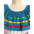 thumbnail image 4 of IDOPIP Kids Girls Traditional Mexican Dress Cinco De Mayo Fiesta Ribbon Ruffle Drape Party Dresses, 4 of 10