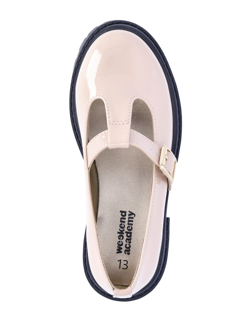 Weekend Academy Girls Lugsole Maryjane Shoes - Walmart.com