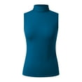 thumbnail image 3 of Camisole Tank Tops for Women Pile Neck Under A Tight Vest High Neck Thin Base Sleeveless Basic Tight T Shirts, 3 of 4