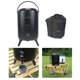 thumbnail image 3 of de aislamiento de acampada portátil de material acero inoxidable, equipo de camping de doble capa, de gran capacidad con bolsa de mano, jarra para - Negro 8L, 3 of 9