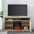 thumbnail image 6 of Modern Metal Accent 2-Door Highboy Fireplace TV Stand for TVs up to 65" in Birch, 6 of 7