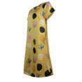 thumbnail image 4 of Fridja Robe d'Été pour Femmes Vintage Ample Col en V Imprimé Manches Courtes Robe Midi, 4 of 6