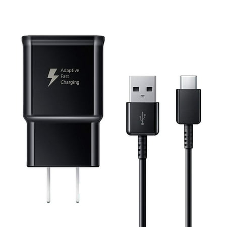 Adaptive Fast Charger Compatible with BLU Vivo 5 [Wall Charger + Type-C USB Cable] Dual voltages for up to 60% Faster Charging! BLACK - New