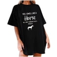 thumbnail image 1 of Birdeem Mode Femme T-Shirt Uni à Col Rond Imprimé à Manches Courtes Impression Blouse Ample Hauts, 1 of 1