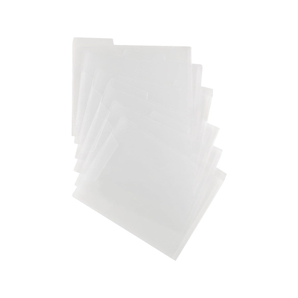 Staples Translucent Poly File Folders Clear 6/Pack 576460