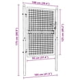 thumbnail image 2 of vidaXL Mesh Garden Gate Galvanised Steel 100x175 cm Grey, 2 of 4