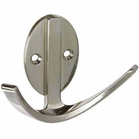 Stanley Hardware 807032 Satin Nickel Modern Double Hook