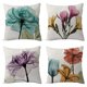thumbnail image 1 of 4 fundas de cojín CHAO de 45 x 45 cm poliéster y lino decorativas flor elegante, 1 of 5