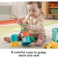thumbnail image 4 of Fisher-Price Sit & Crawl Gift Set Baby Infant Toys with Stacking Cups & Roly-Poly Push Car, 4 of 6