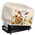 thumbnail image 5 of Yuyamidu Cow Toaster Cover 4 Slice Wide Slot Sunflower Daisy Bread Maker Dust Cover Spill-Proof Kitchen Broiler Appliance Organizer Holder, Microwave Oven Cover, 5 of 7
