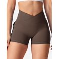 thumbnail image 2 of Pantalones cortos de entrenamiento YEOREO Scrunch con bolsillos para mujer Coffee XL, 2 of 6