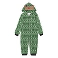 thumbnail image 4 of Odeerbi Christmas Onesie Pajamas for Family Holiday Sleep Jumpsuit Long Sleeve Family Christmas Pajamas Matching Sets Kids Fashion Lattice Print Plush Jumpsuit Sleepwear PJs Set Green, 4 of 4