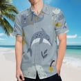 thumbnail image 5 of High Quality Hawaiian Shirts for Men Short Sleeve Aloha Beach Shirt Floral Summer Casual Button Down Shirts Blouses GXKHPJ, 5 of 7