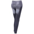 thumbnail image 2 of FashionOutfit Women's Denim Style Look Stretchy Leggings, 2 of 3