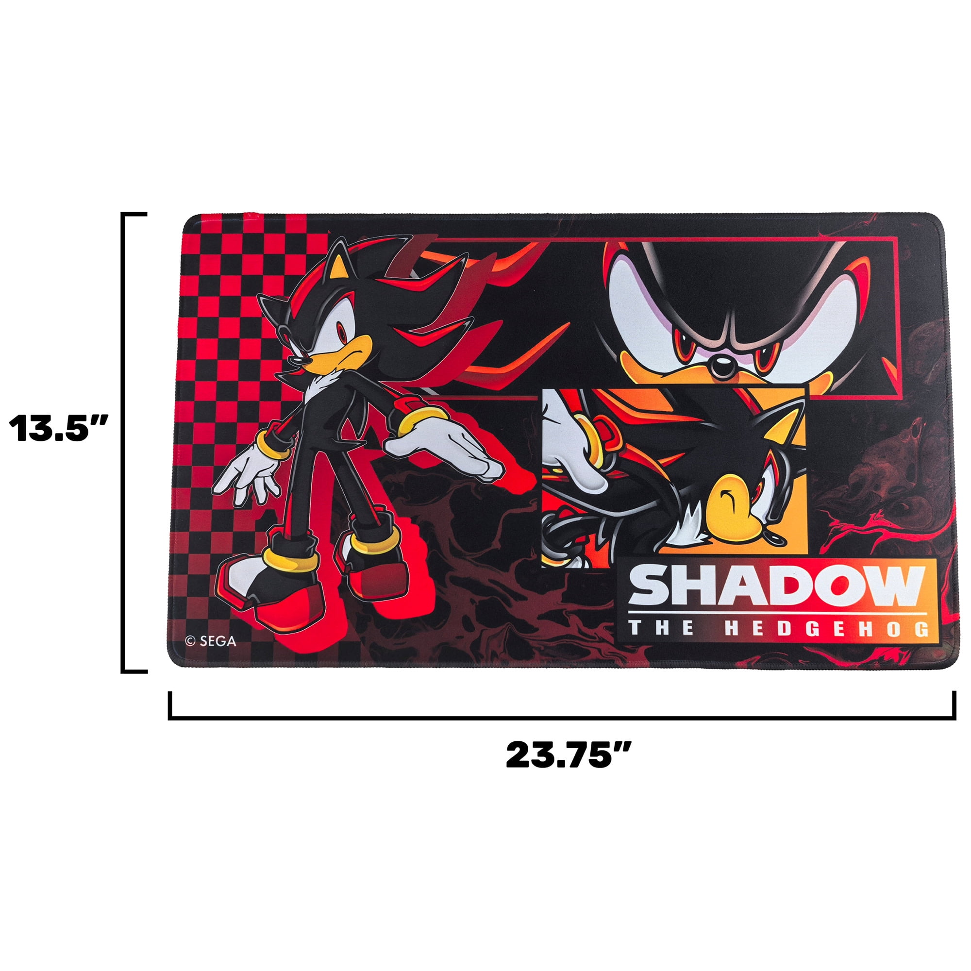 KESS: Sonic: Playmat - Modern Shadow - 23.75 x 13.5" Neoprene, Non-Slip, Tabletop Accessory, Comfort-Protection, Card-Board-Dice-RPG Games, Mouse Pad