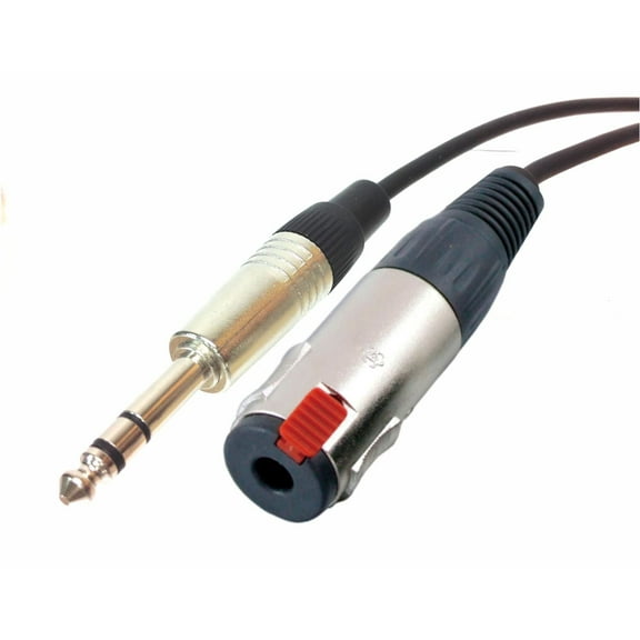 1/4 inch TRS Male to 1/4" TRS Female Balanced Mic/Audio Cable LENGTH: 15 feet