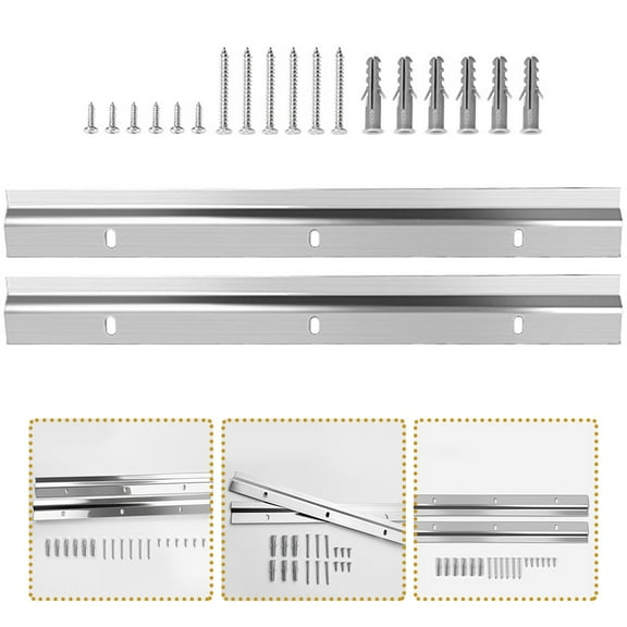 UPKOCH Mirror Holders for Wall Mounting French Cleat Hanger Silver Iron 1 Set