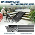 thumbnail image 5 of Ataucjin Portable Wheelchair Ramp, Black Non-Slip Aluminum Wheelchair Ramp with Handle, Folding Ramps for Home Steps, Doorways, Thresholds, Curbs, Stairs, 800 LBS Capacity, 5 of 7