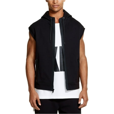 DKNY Mens Athleisure Hoodie Sweatshirt, Black, X-Large