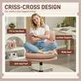 thumbnail image 4 of HOMCOM Armless Office Desk Chair, Criss Cross Computer Chair, Pink, 4 of 10