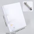 thumbnail image 3 of Clearance on Sale 12.17x9.96IN File Folders Ring Binder Binder Cover Clean Transparent Soft PVC, Round Ring Office Supplies, Binder for Schools, Document and Contract Folder - Clear Blue, 3 of 5