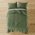 thumbnail image 5 of Levtex Home Cross Stitch Reversible Full/Queen Quilt Set (88x92in) and 2 Pillow Shams (26x20in) - Stitch Texture - Forest Green - Cotton Full/Queen Size Quilt Bedding Set - Lightweight Soft, 5 of 8