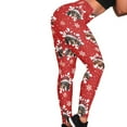thumbnail image 4 of DISNIMO Christmas Snowflake Dachshund Printed Yoga Pants Leggings for Women Athletic Workout Yoga Pants, High Waist Women's Workout Leggings for Sport, Red, XS, 4 of 6