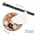 thumbnail image 5 of 2Pcs Leather Round Cartoon Cat Cruise Luggage Tag with Privacy Cover and Name ID Tag - Suitable for Travel Handbags Backpacks School Bags Luggage Tags, 5 of 7