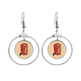 thumbnail image 1 of Cabina telefónica paraguas lluvia Los pendientes cuelgan del aro de la joyería del círculo de la gota Unbranded M, 1 of 3