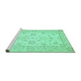 thumbnail image 2 of Ahgly Company Machine Washable Indoor Rectangle Oriental Turquoise Blue Traditional Area Rugs, 3' x 5', 2 of 4