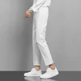 thumbnail image 5 of Pantalones de traje masculino recortados Pantalones de verano blancos rectos para hombre Sastrería 2024 Ropa de diseñador Vestido elegante de estilo coreano de lujo, 5 of 5