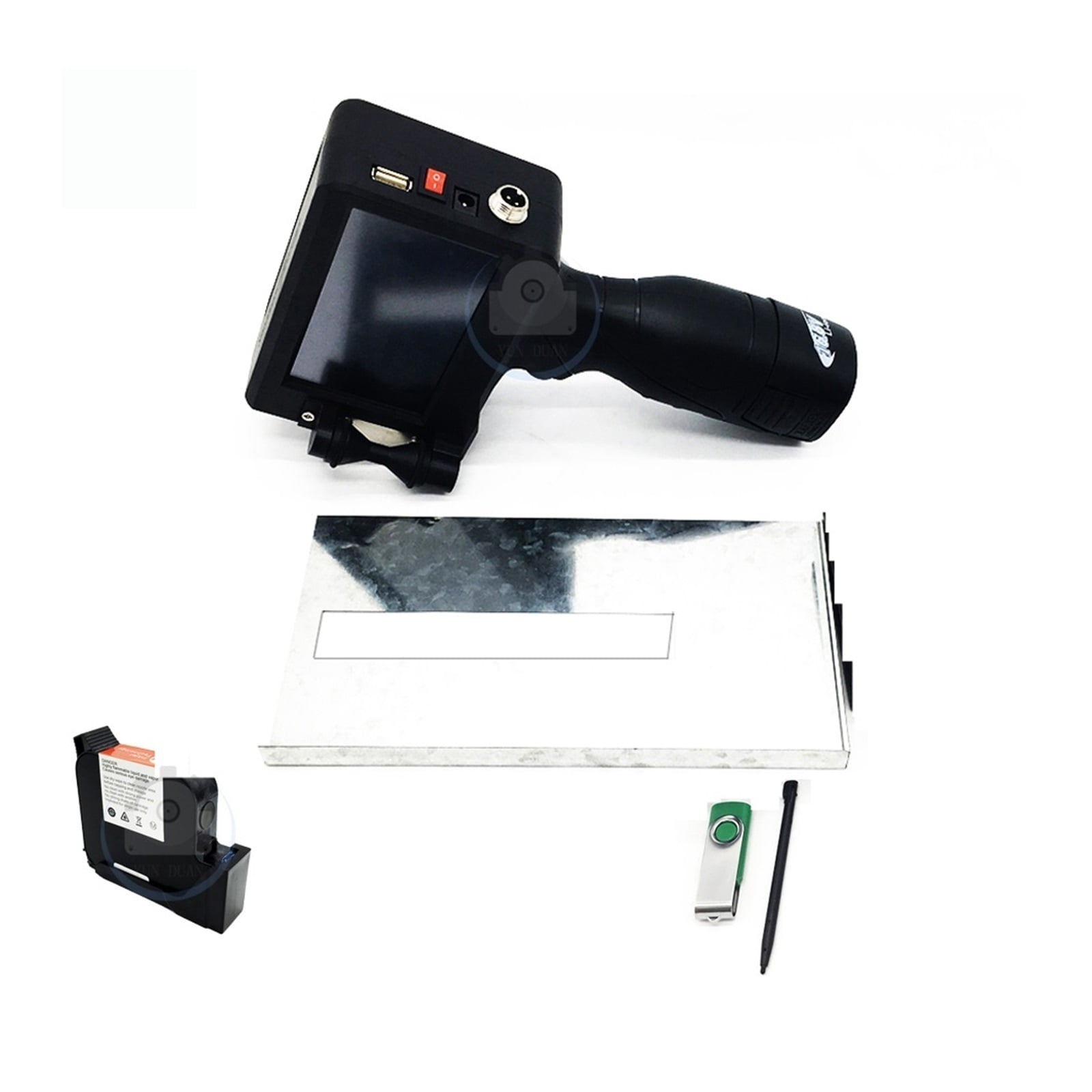 Handheld Inkjet Printer 1/2 Inch Touch Coder Label Print Machine With USB Import QR /Barcode/ Logo 12.7mm Printer ,Versatile Surface Compatibility