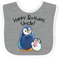 thumbnail image 3 of Inktastic Happy Birthday, Uncle Cute Penguins Boys or Girls Baby Bib, 3 of 4
