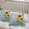 thumbnail image 5 of Vintage Sunflower Outdoor Pillow Covers Pack of 2 You Are My Sun Shine Butterfly Blue Wood Board Waterproof Throw Pillow Covers Decorative Cushion Cases for Patio Garden Tent Balcony Couch 26x26 inch, 5 of 8