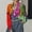 Multicolor, variant on Tawop Shirts for Women Long Sleeves Lapel Collar Printed Elegant,Multicolor,Size L