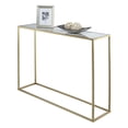 thumbnail image 2 of Convenience Concepts Gold Coast Slim Accent Sofa Console Table, Gold/Faux Marble, 2 of 4