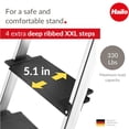 thumbnail image 2 of Hailo Folding 4 Step Non-Slip Ladder for Home & Kitchen, L100, Silver/Black, 2 of 12