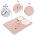 thumbnail image 4 of Hand Paint Sun on Pink Drying Mat for Kitchen Counter 18x24 In Absorbent Microfiber Reversible Mats Dish Drainer Protector Rack Pad for Coffee Bar Table, 4 of 8