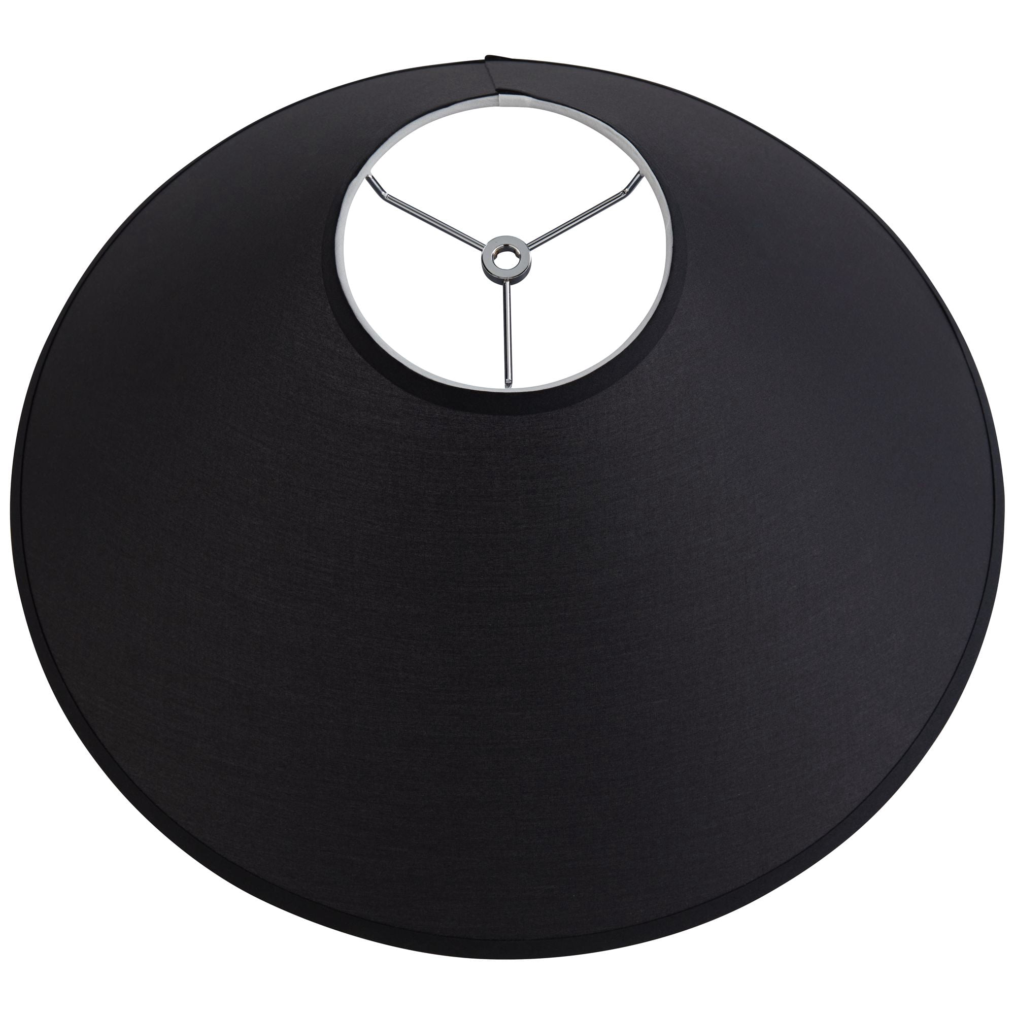 Springcrest Black Large Chimney Empire Lamp Shade 6" Top x 19" Bottom x 12" Slant (Spider) Replacement with Harp and Finial