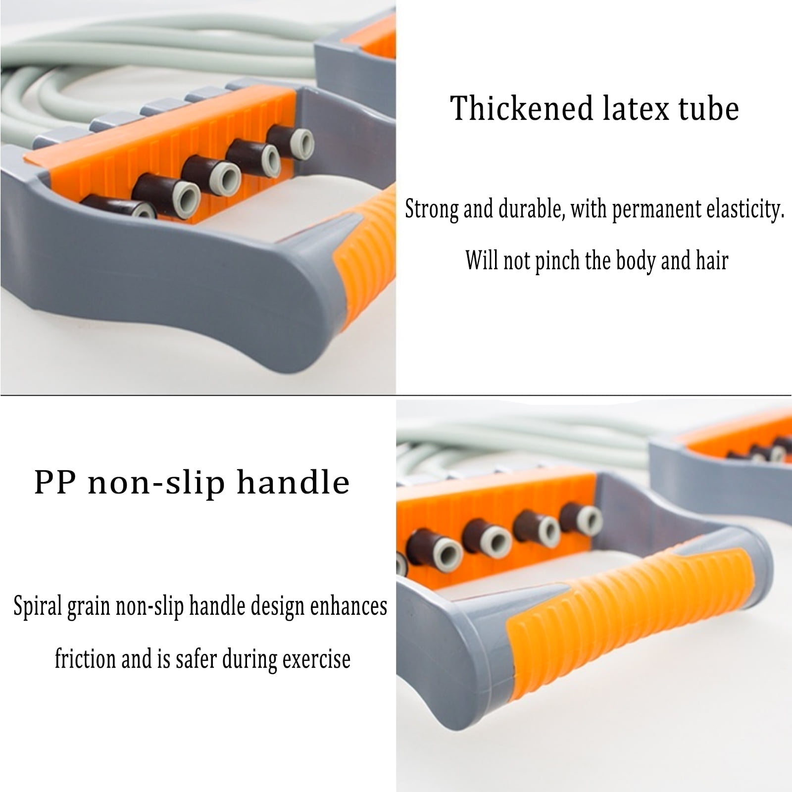 Ueasy Chest Expander Puller Fitness Resistance Bands Adjustable Pull Strength Muscle Exerciser with 5 Tubes for Home Fitness Muscle Training